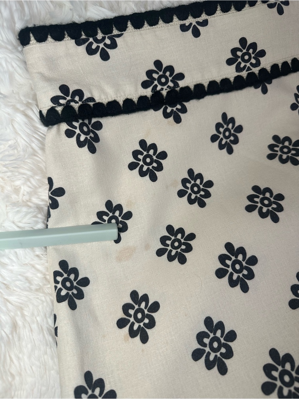 FARM Rio Anthropologie Linen Wrap Skort Floral Black Ivory M Boho Resort - Picture 14 of 15